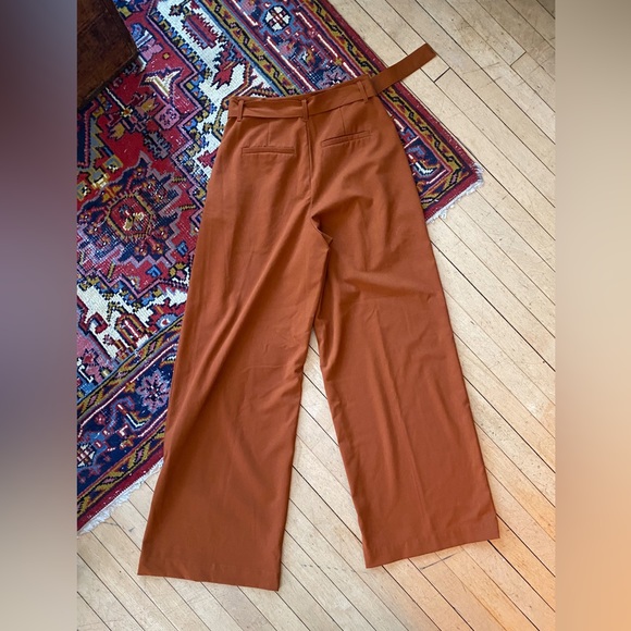 SOLD | Dark Orange Wide Leg, High-Waist Trousers - Picture 4 of 4